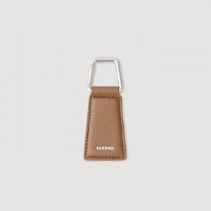 Sandro Leather key ring Brown Olive | SN-SDO65430