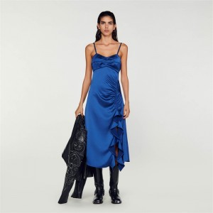 Sandro Strappy dress Pétrol Blue | SN-SDO64226