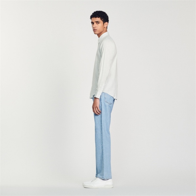 Sandro Classic shirt Light Blue | SN-SDO65071