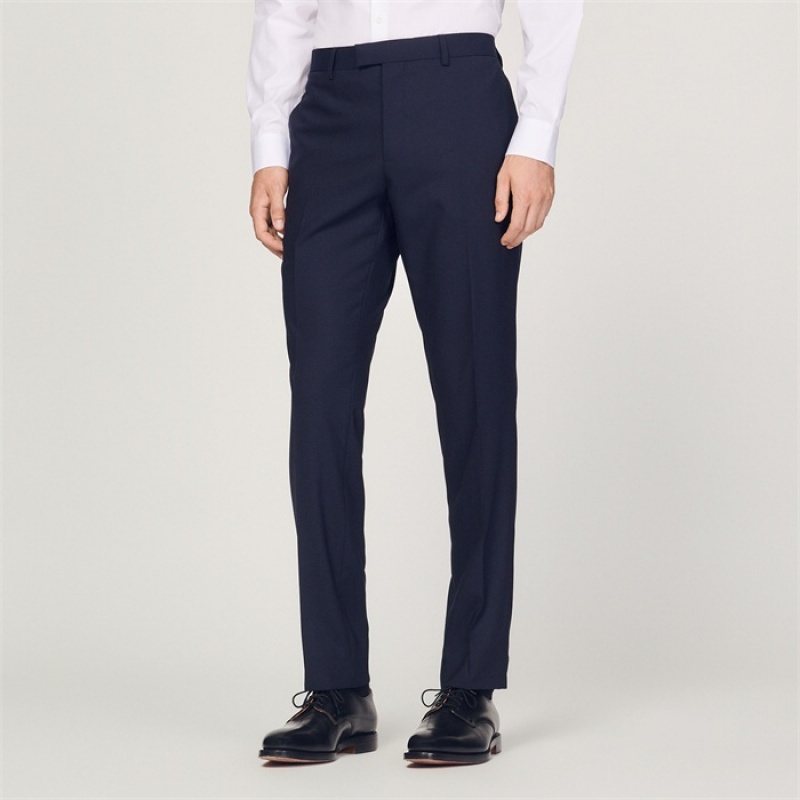 Sandro Classic wool suit pants Navy Blue | SN-SDO65225