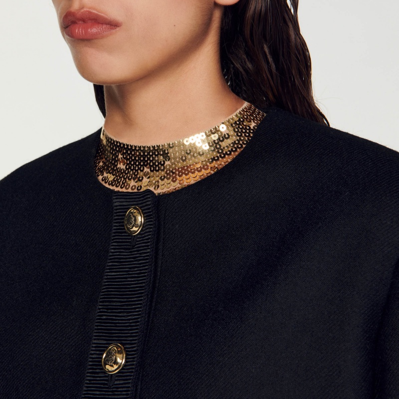 Sandro Cropped jacket Black | SN-SDO64434