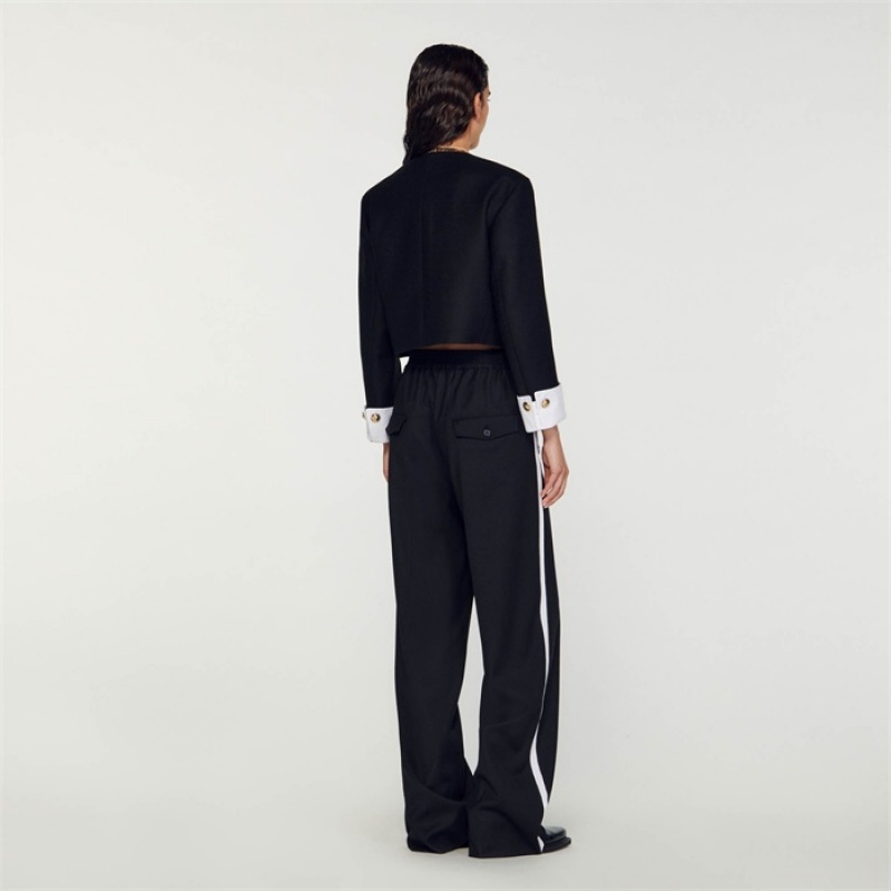 Sandro Cropped jacket Black | SN-SDO64434