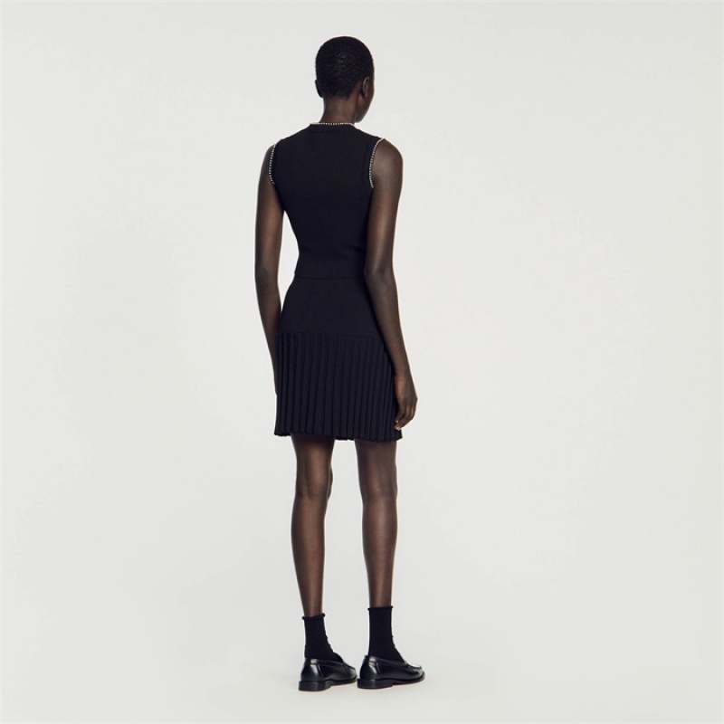 Sandro Cropped jumper Black | SN-SDO64651