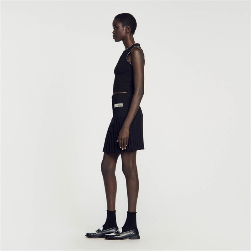 Sandro Cropped jumper Black | SN-SDO64651