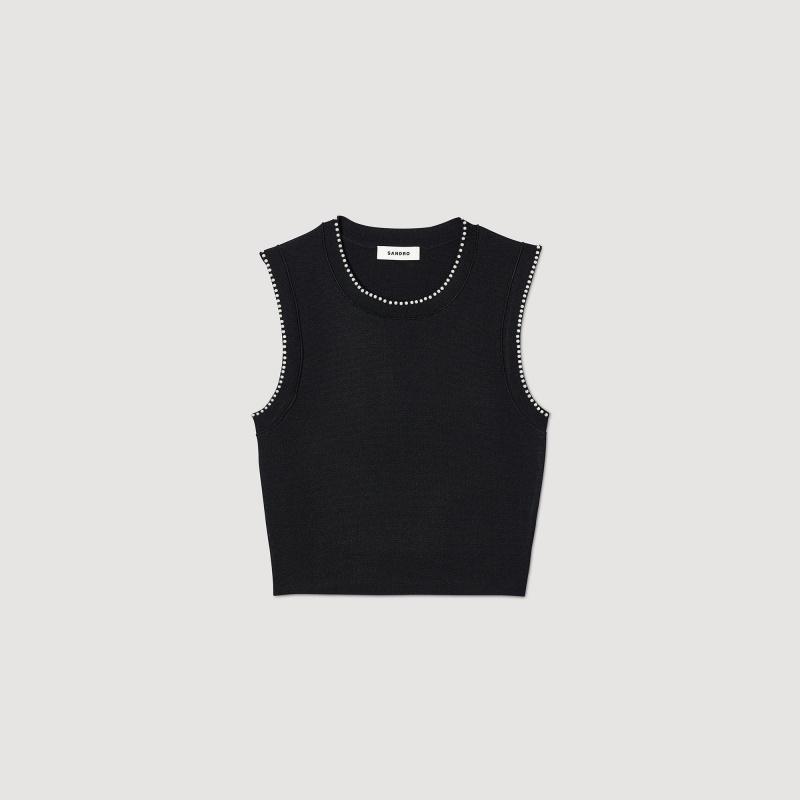 Sandro Cropped jumper Black | SN-SDO64651