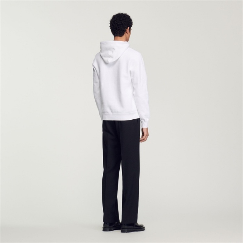 Sandro Embroidered hoodie White | SN-SDO65318