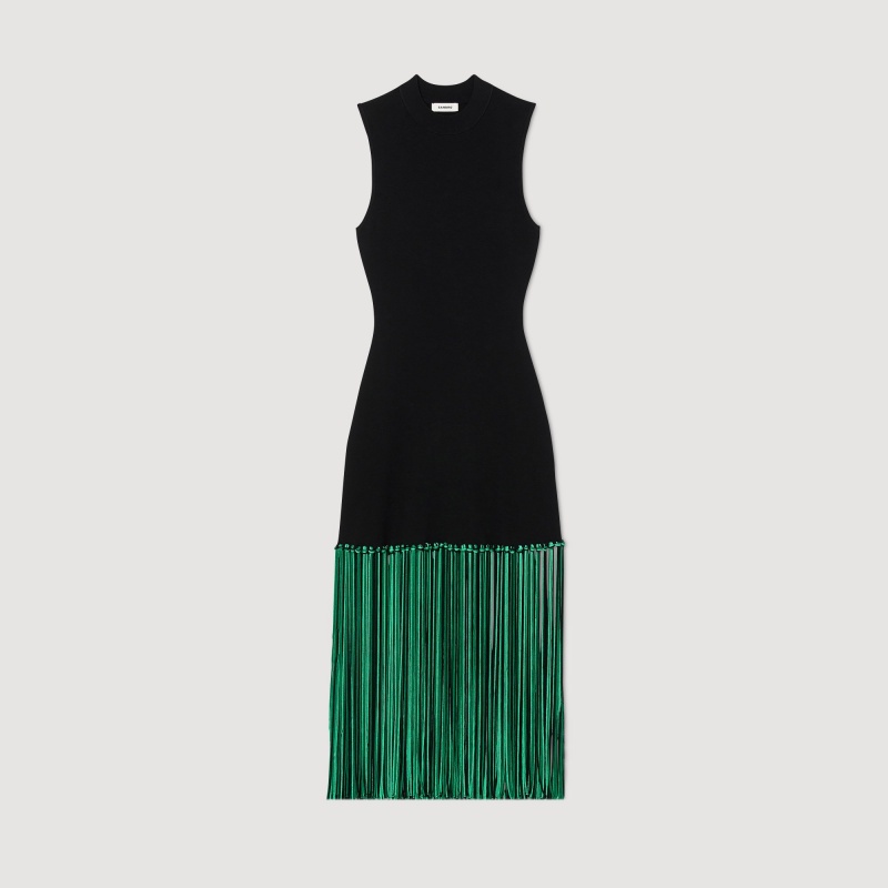 Sandro Fringed dress Black | SN-SDO64194