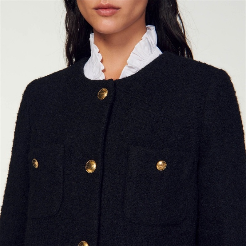 Sandro Long coat Black | SN-SDO64509