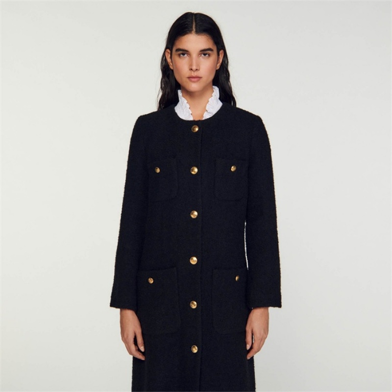 Sandro Long coat Black | SN-SDO64509