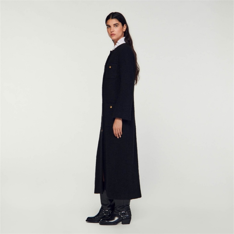 Sandro Long coat Black | SN-SDO64509