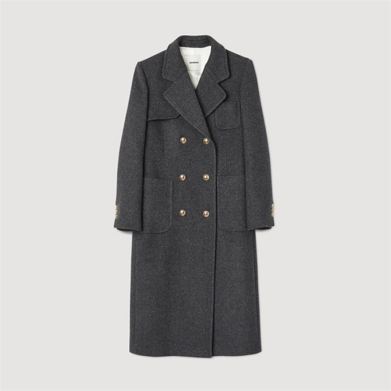 Sandro Long officer coat Grey | SN-SDO64520