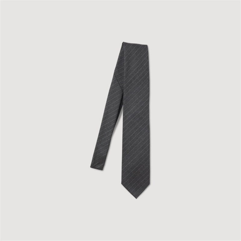Sandro Narrow striped tie Grey | SN-SDO65015