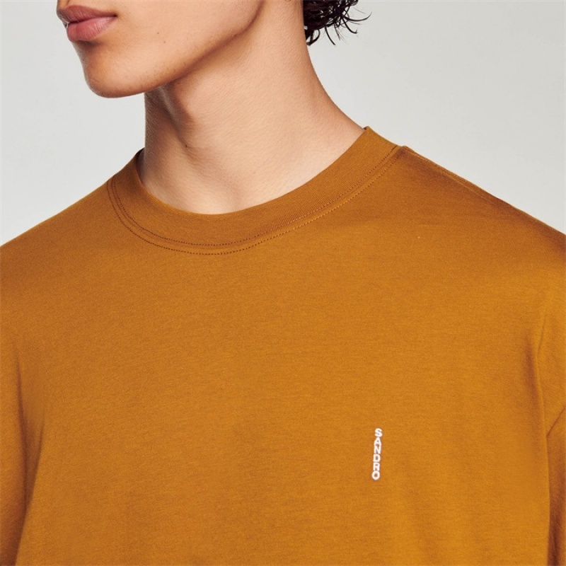 Sandro Oversized T-shirt Bronze | SN-SDO65106