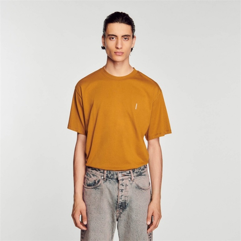 Sandro Oversized T-shirt Bronze | SN-SDO65106