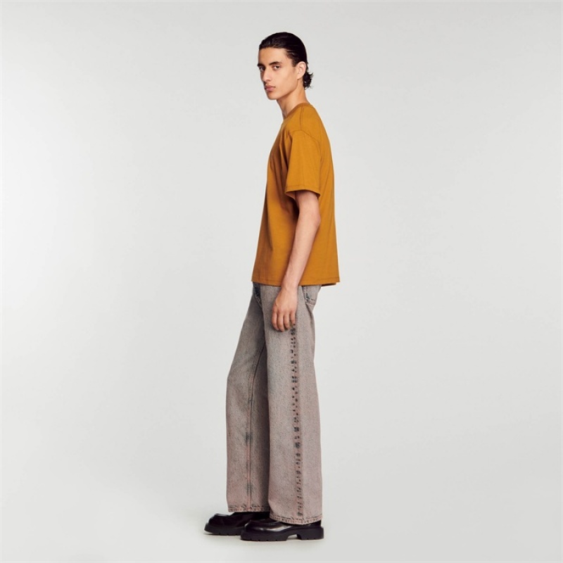 Sandro Oversized T-shirt Bronze | SN-SDO65106