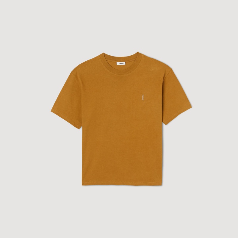 Sandro Oversized T-shirt Bronze | SN-SDO65106