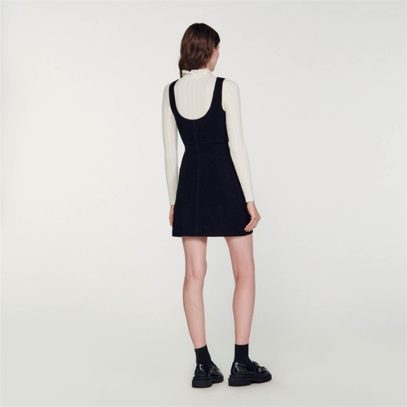Sandro Pinafore dress Black | SN-SDO64221