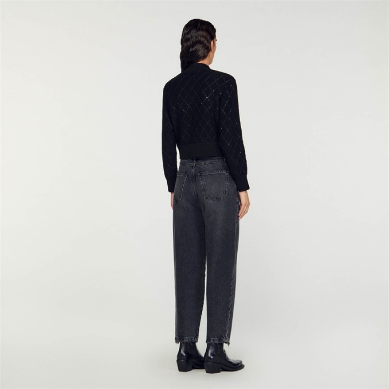 Sandro Sequined coatigan Black | SN-SDO64544