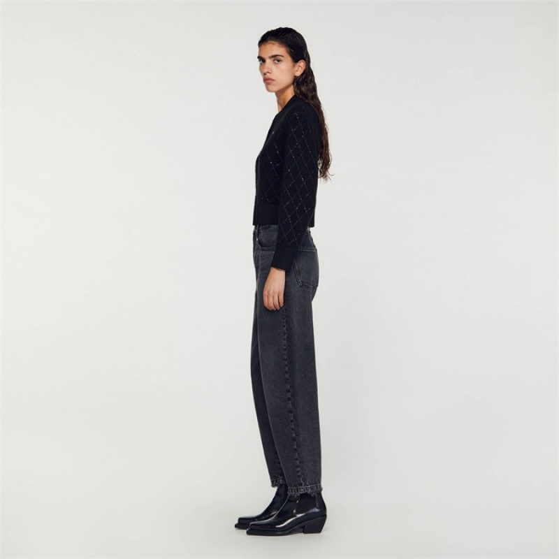Sandro Sequined coatigan Black | SN-SDO64544