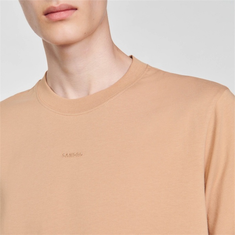 Sandro Short-sleeved T-shirt Brown | SN-SDO65129