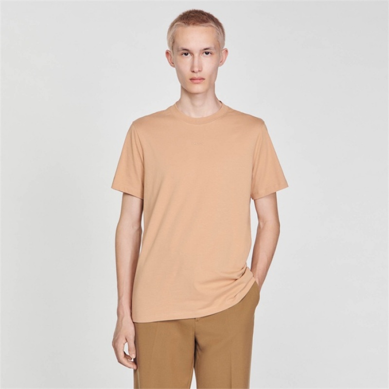 Sandro Short-sleeved T-shirt Brown | SN-SDO65129