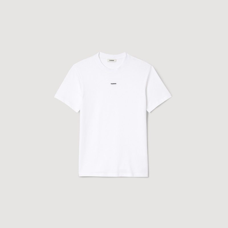 Sandro Short-sleeved T-shirt White | SN-SDO65127