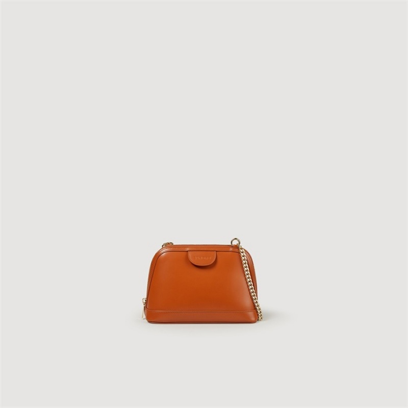 Sandro Smooth leather Rittah bag Caramel | SN-SDO64918