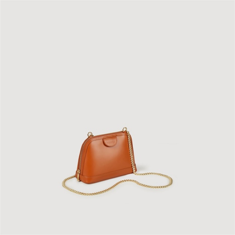 Sandro Smooth leather Rittah bag Caramel | SN-SDO64918
