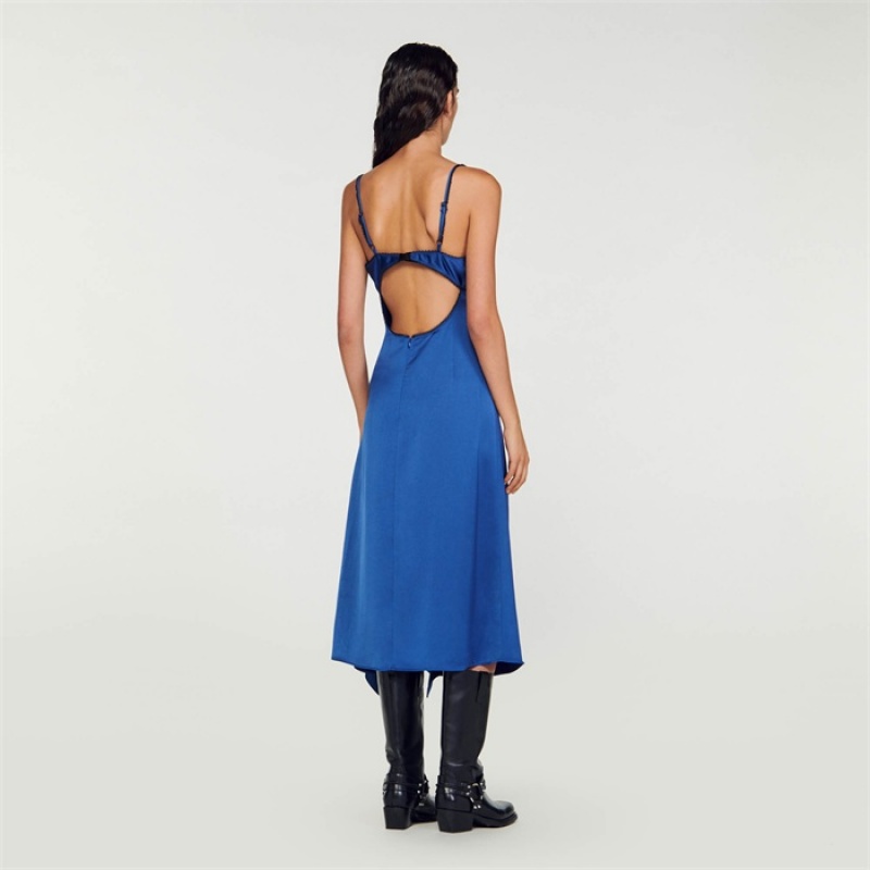 Sandro Strappy dress Pétrol Blue | SN-SDO64226