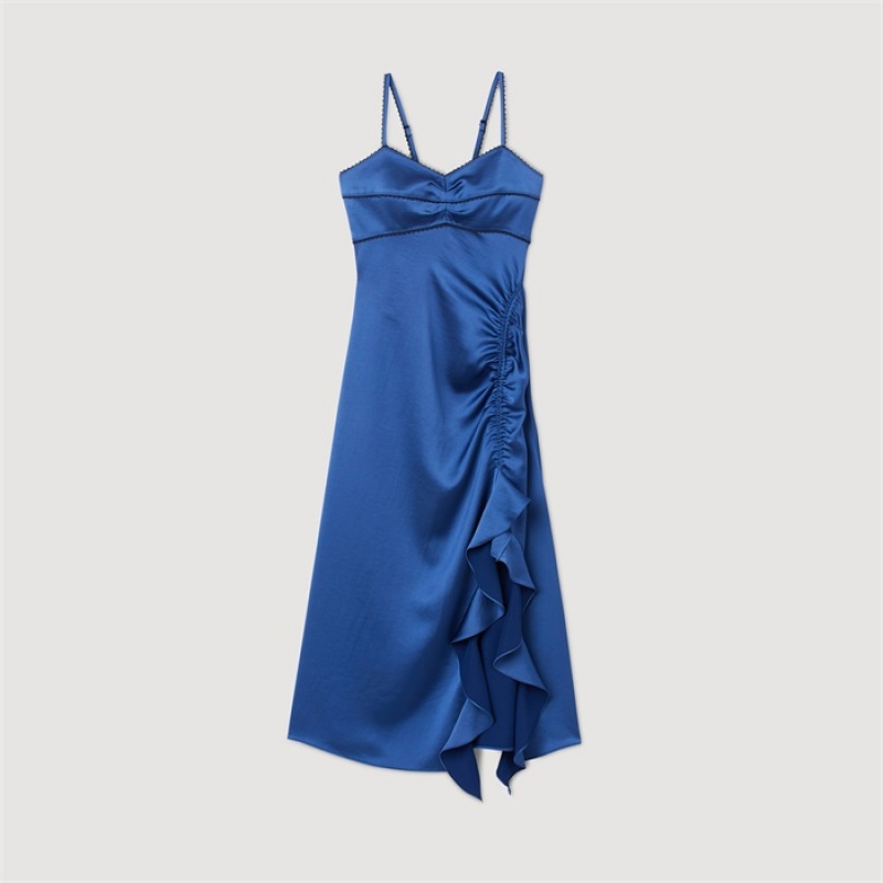 Sandro Strappy dress Pétrol Blue | SN-SDO64226