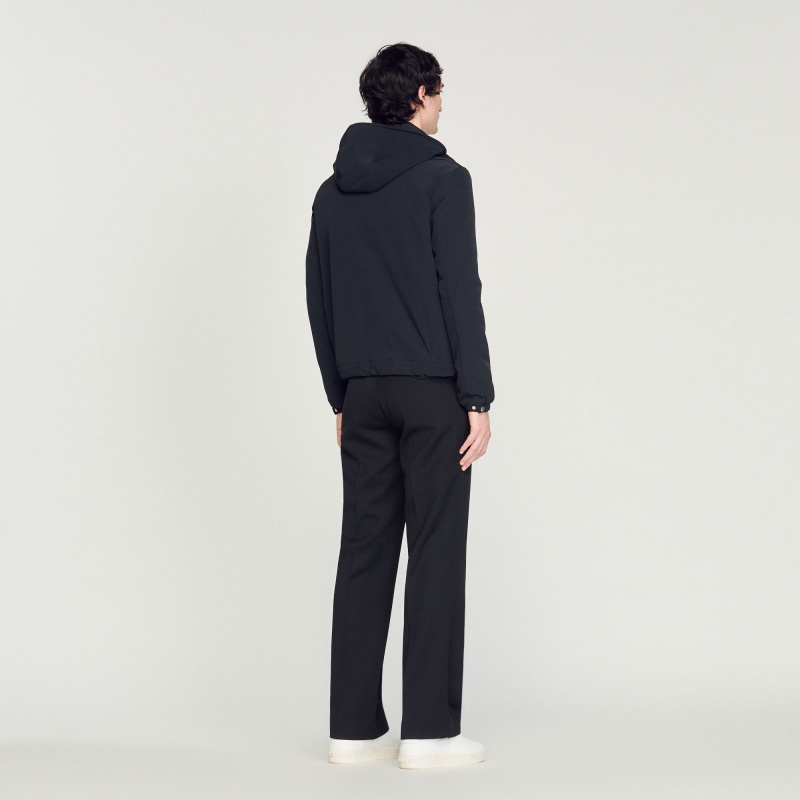Sandro Technical fabric jacket Navy Blue | SN-SDO65153