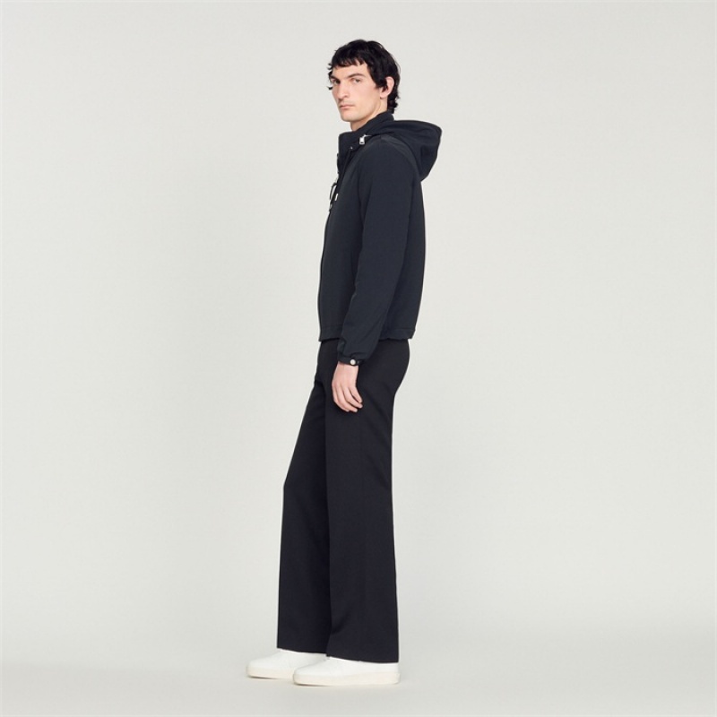 Sandro Technical fabric jacket Navy Blue | SN-SDO65153