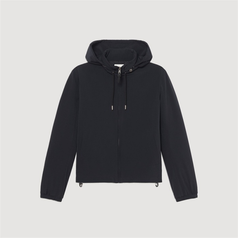 Sandro Technical fabric jacket Navy Blue | SN-SDO65153