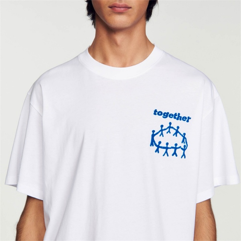 Sandro Together T-shirt White | SN-SDO65099