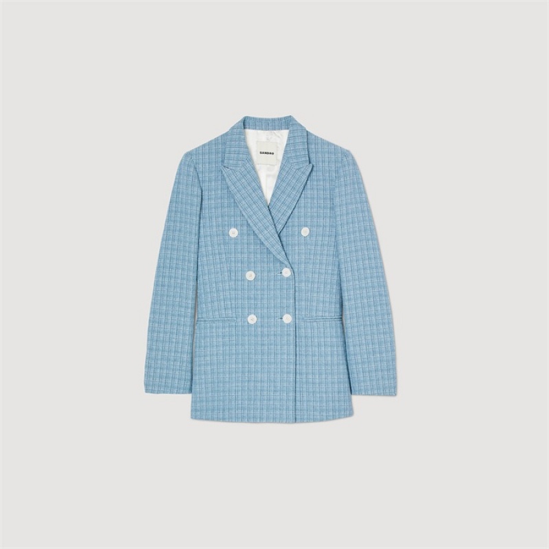 Sandro Tweed suit jacket Blue | SN-SDO64485
