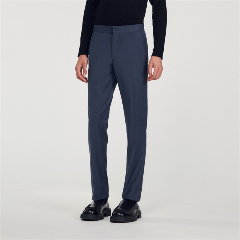 Sandro Virgin wool pants Bluish Grey | SN-SDO65342