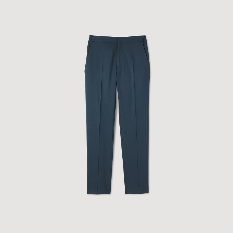Sandro Virgin wool pants Bluish Grey | SN-SDO65342