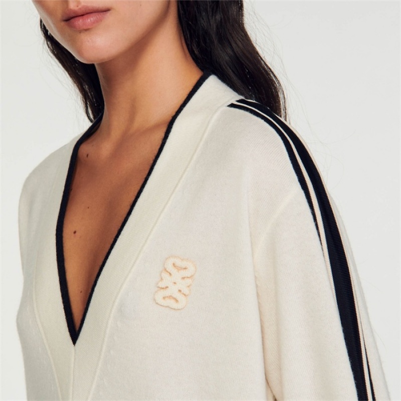 Sandro Wool and cashmere sweater Ecru | SN-SDO64555