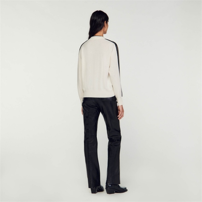 Sandro Wool and cashmere sweater Ecru | SN-SDO64555
