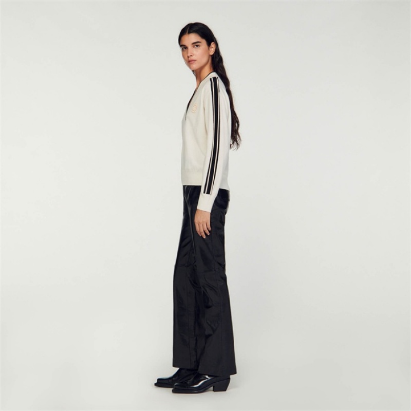 Sandro Wool and cashmere sweater Ecru | SN-SDO64555