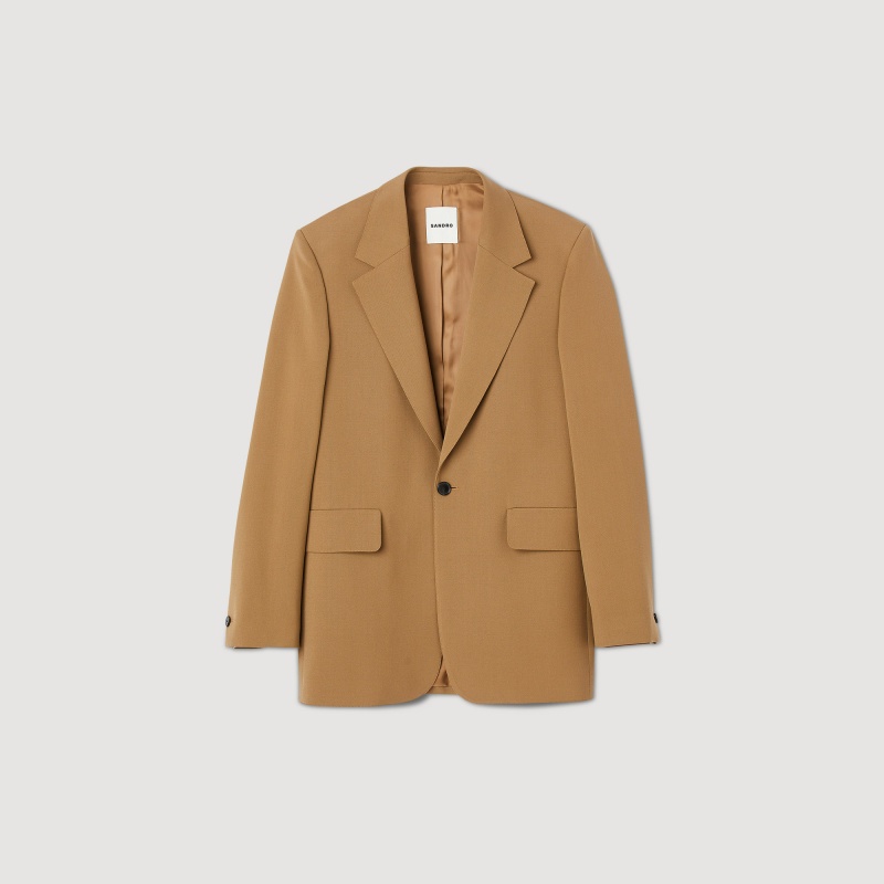 Sandro Wool suit jacket Camel | SN-SDO65238