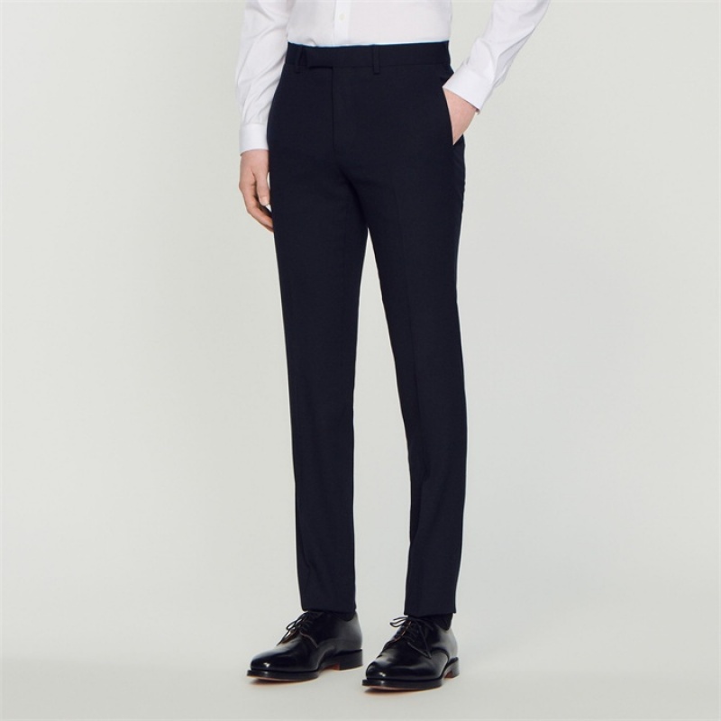 Sandro Wool suit pants Navy Blue | SN-SDO65223