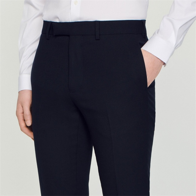 Sandro Wool suit pants Navy Blue | SN-SDO65353