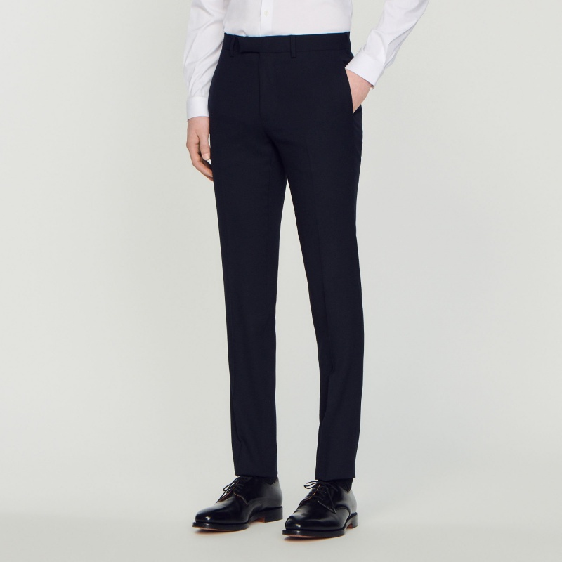 Sandro Wool suit pants Navy Blue | SN-SDO65353
