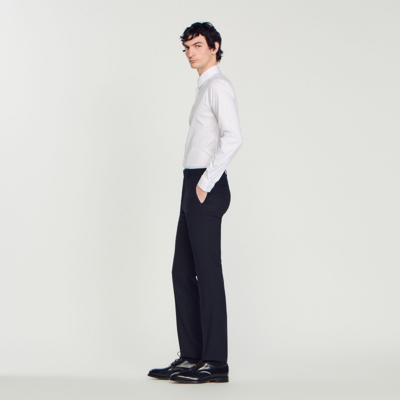 Sandro Wool suit pants Navy Blue | SN-SDO65353