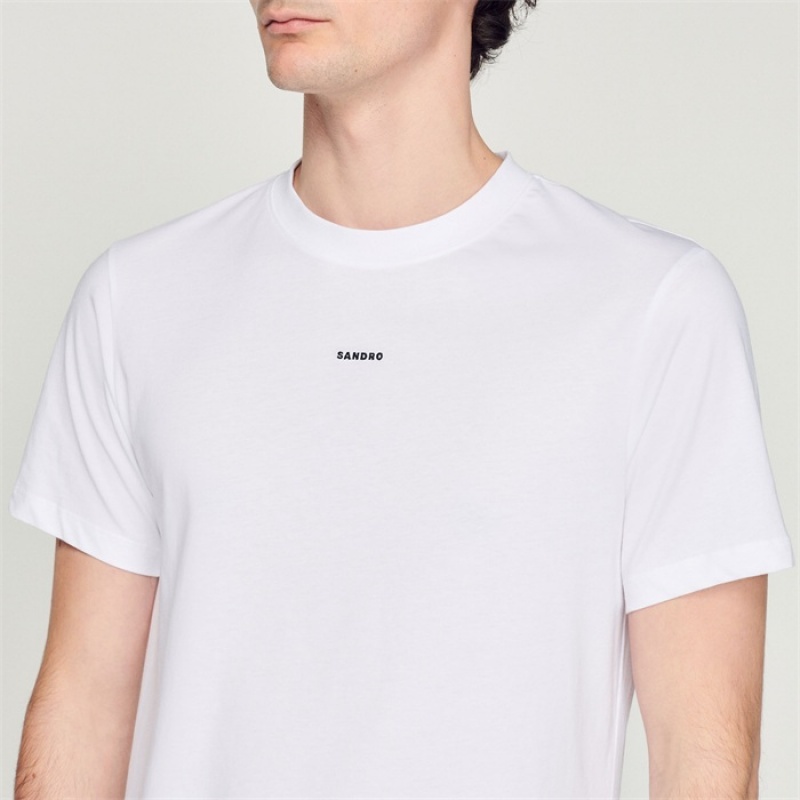 Sandro embroidered T-shirt White | SN-SDO65115